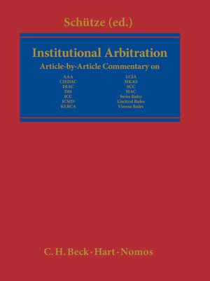 cover image of Institutional Arbitration